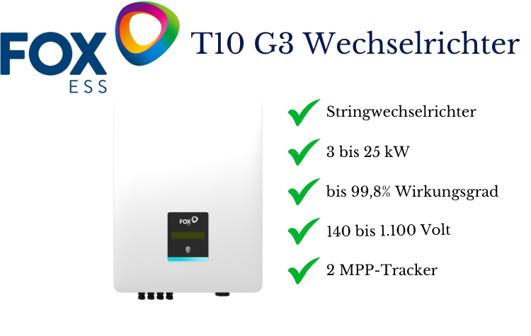 Fox Ess T10 G3 Wechselrichter Testsieger 2026